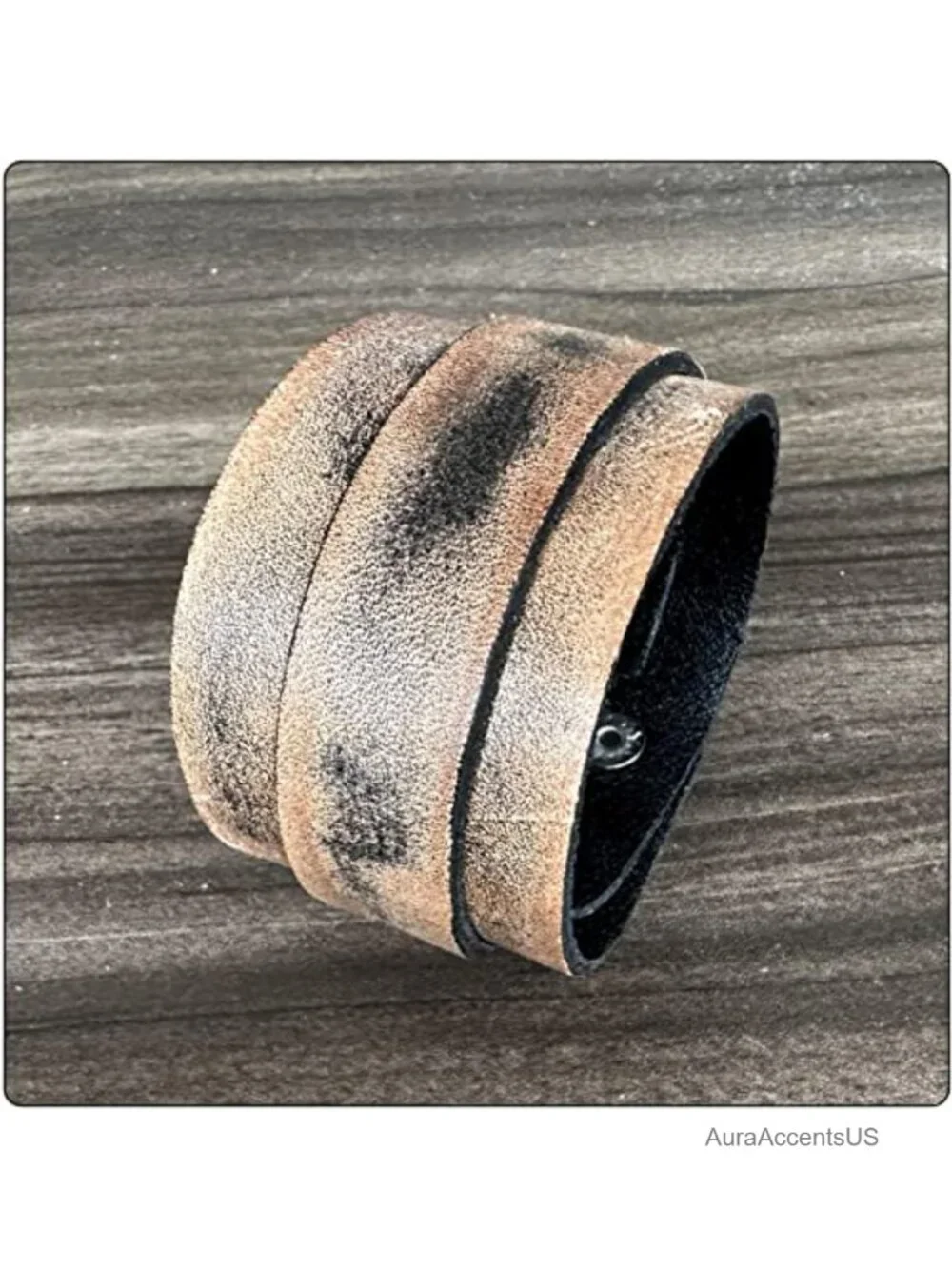 Wide Leather Cuff Bracelet Punk Vintage Gothic